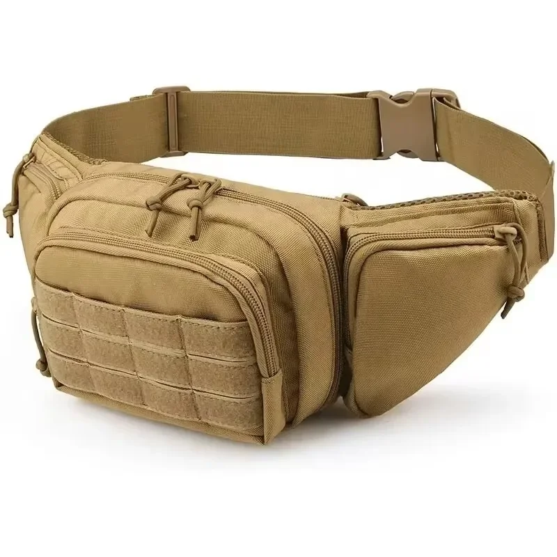 Taktische Gürteltasche, Metallclip, Hakenabdeckung, Nylon, Rucksack, Wandern, Handytasche, taktische Ausrüstung, Klettverschluss, Schlüsselanhänger, schwarzer Metallhaken – Detail 16