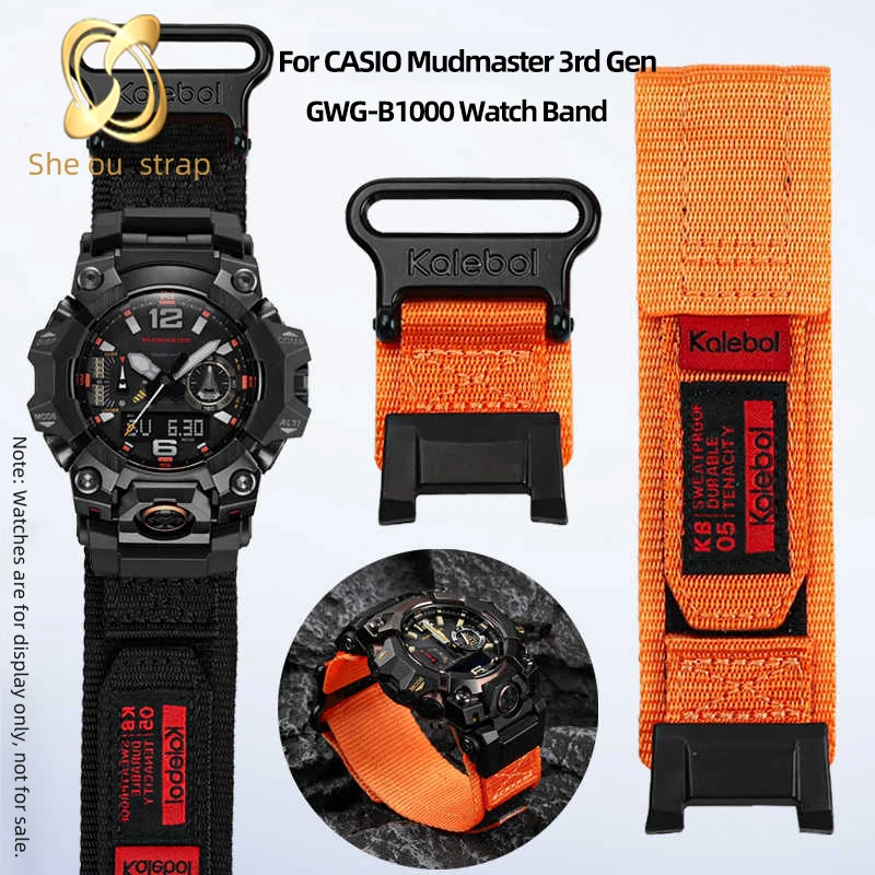 

GWG-B1000 Nylon Watch Band For CASIO G-Shock GWG-B1000 Third Mudmaster Generation Modified Breathable Comfortable Men's Strap