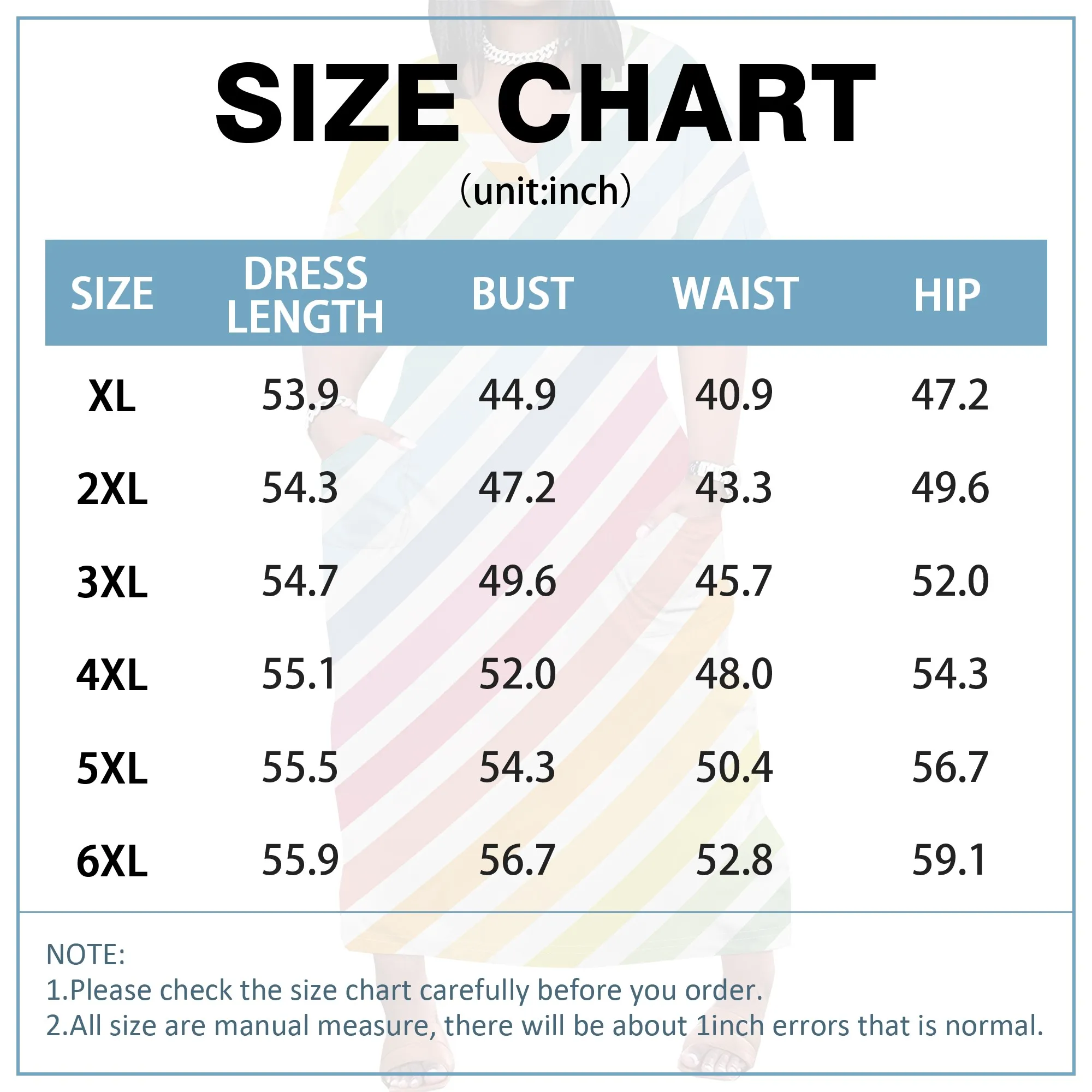 Nupusa 레인보우 스트라이프 프린트 드레스 여성용 플러스 사이즈 여름 캐주얼 V 넥 반소매 맥시 드레스
