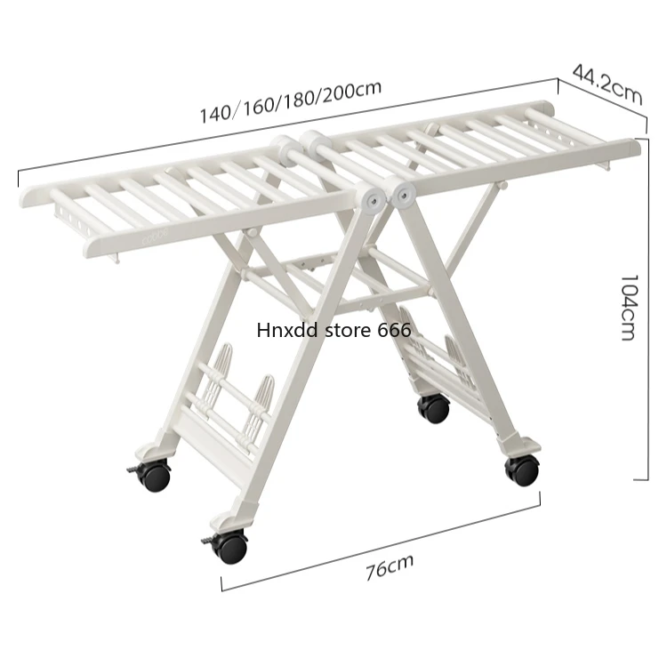 Folding drying rack household floor-to-ceiling quilt drying artifact