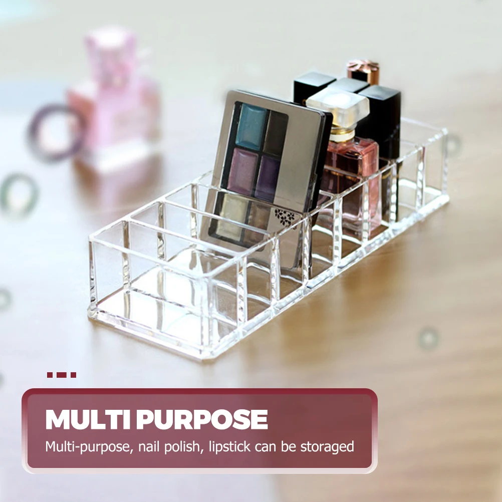 

3pcs Organizer Box Clear Acrylic Makeup Storage For Eyeshadow Blush Lipstick Multifunctional Display Holder