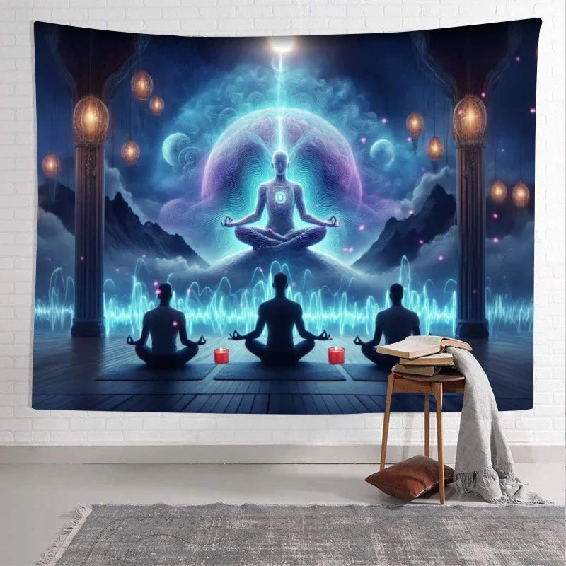 Chakra Meditation Tapestry Third Eye Tree Of Life Wall Hanging Bedroom Living Room Dorm Spiritual Home Decor
