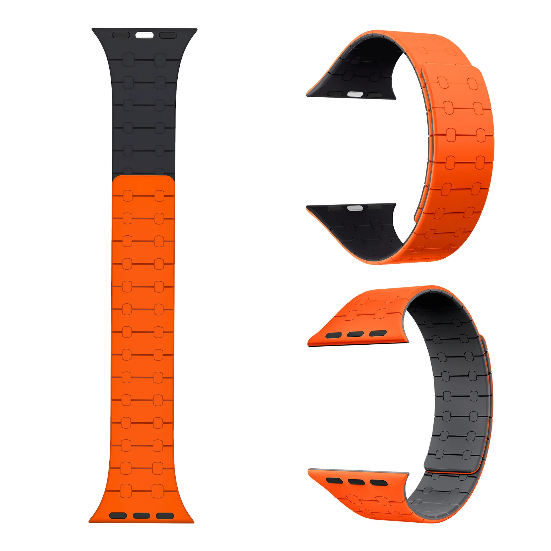 Cinturino di ricambio per braccialetto intelligente a doppio colore alla moda magnetico per cinturino Apple Watch 41MM 45MM