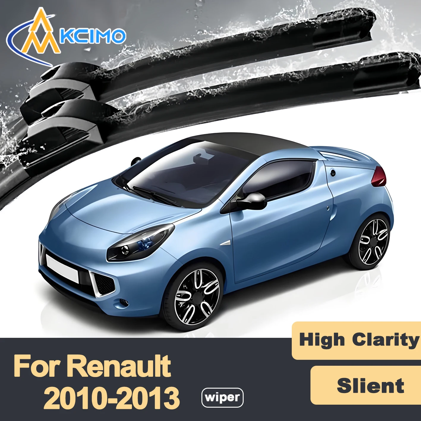 

Premium Rubber Durable Silent Windshield Wiper Blades 2pcs for Renault Wind 2010-2013 Front Wiper Blades Set