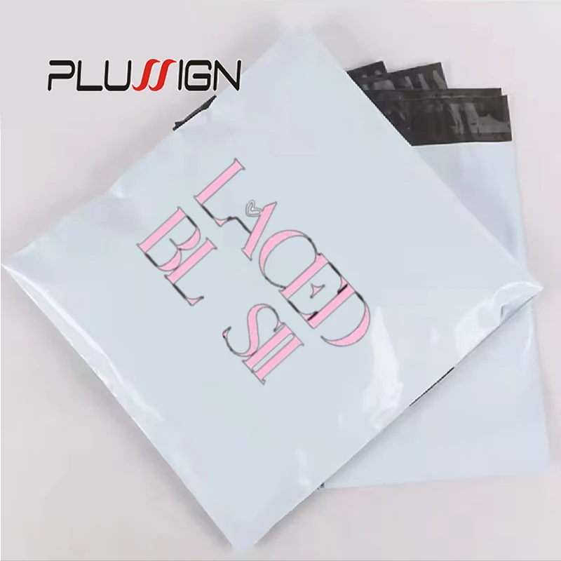 Customized Printed Logo Wig Storage Bag Self-Adhesive Sealing Mailing Bags Waterproof & Dustproof Hair Packaging Bag 500Pcs