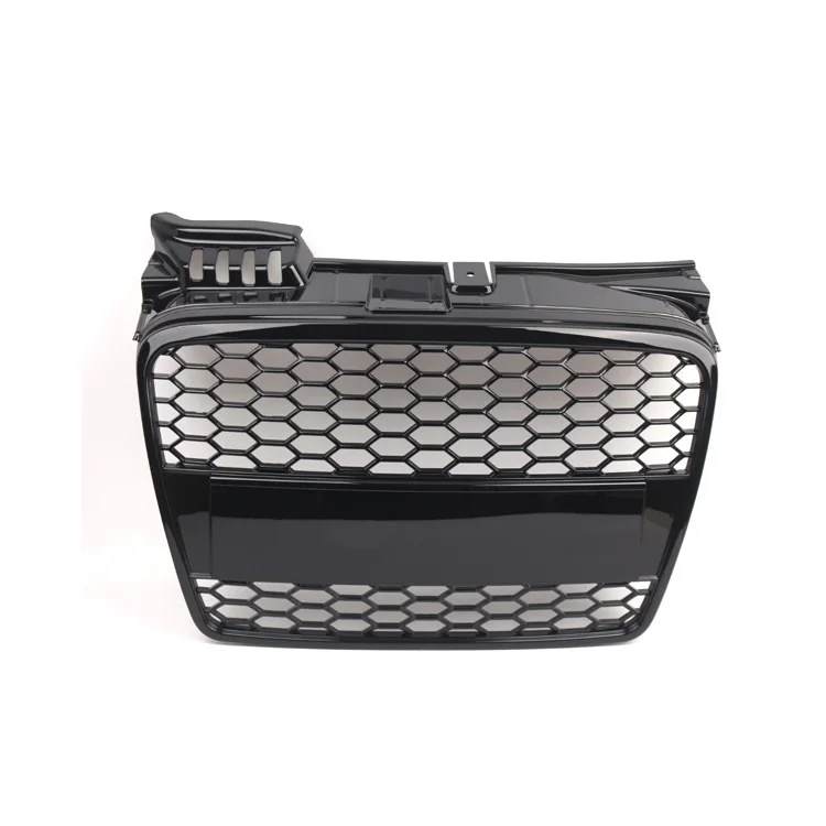 Unbranded Grill for Audi A4B7 05-07 Europe & US Version Glossy Black Mesh Grille 8E0853651J Replacement Part for Car Radiator