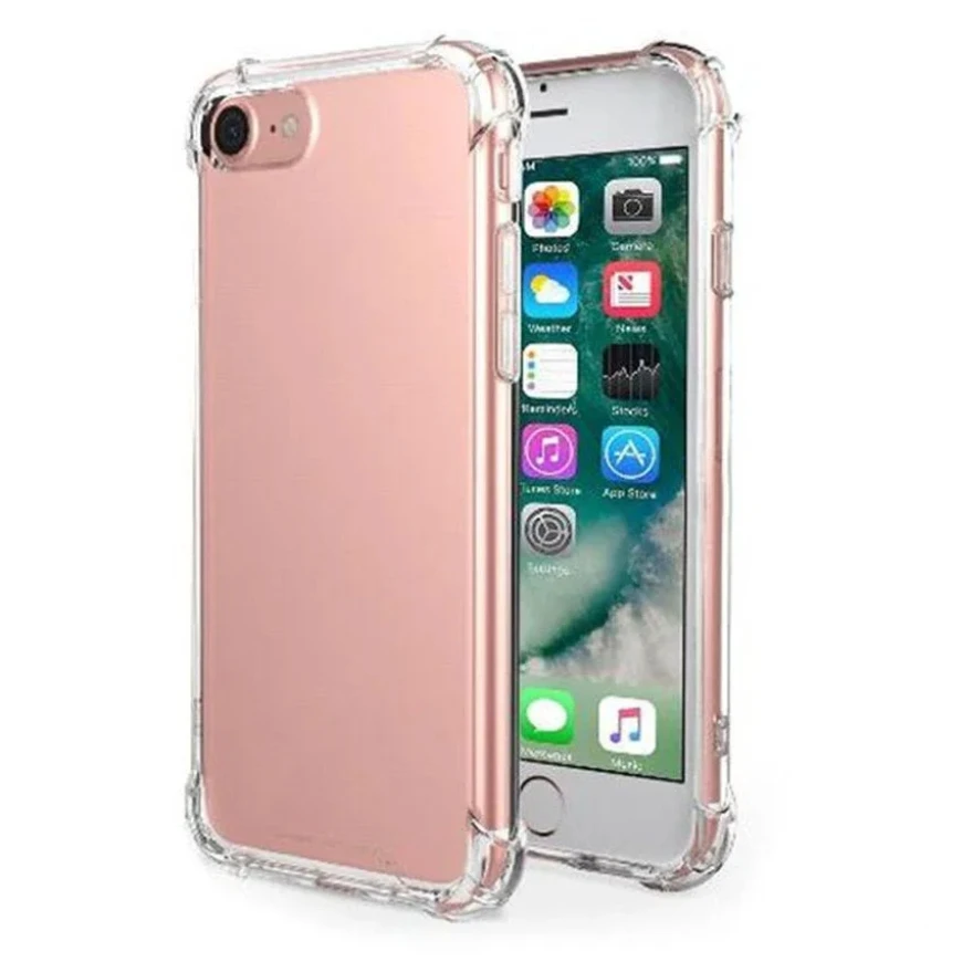 300pcs Shockproof Silicone Clear TPU Phone Case For iPhone 13 11 12 14 16 15 Pro Max Mini XR X XS 7 8 SE Back Cover Accessories