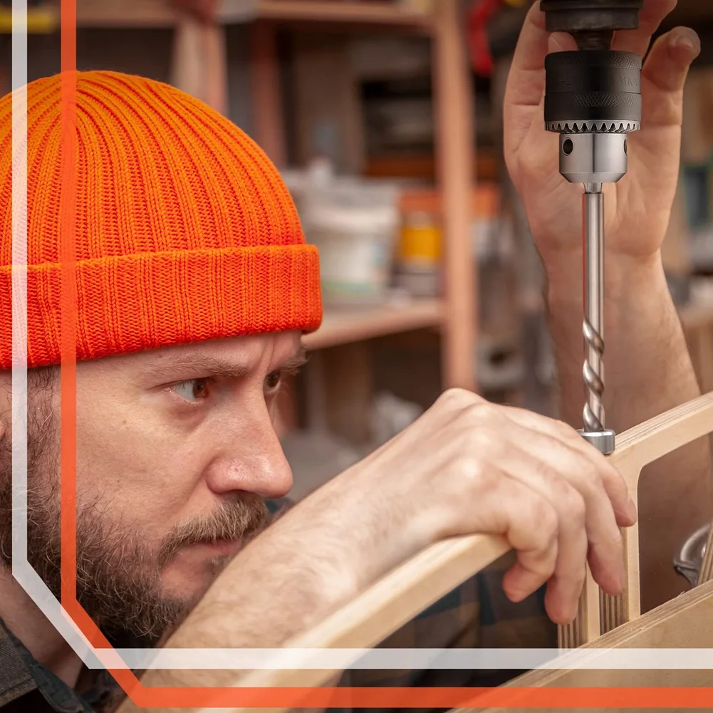 Jeu de mandrins de perceuse avec convertisseur de mandrin de perceuse, mandrin de perceuse, mèches de tournevis à percussion à montage, mandrin de perceuse, capacité de 6 pièces, 1.5-13mm, 1/2-20UNF