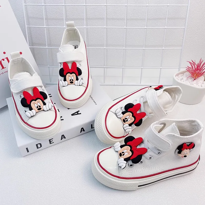 Disney buty dziecięce moda Mickey Mouse buty studenckie dziewczęce antypoślizgowe buty outdoorowe tenisówki dziecięce buty sportowe rozmiar 26-37