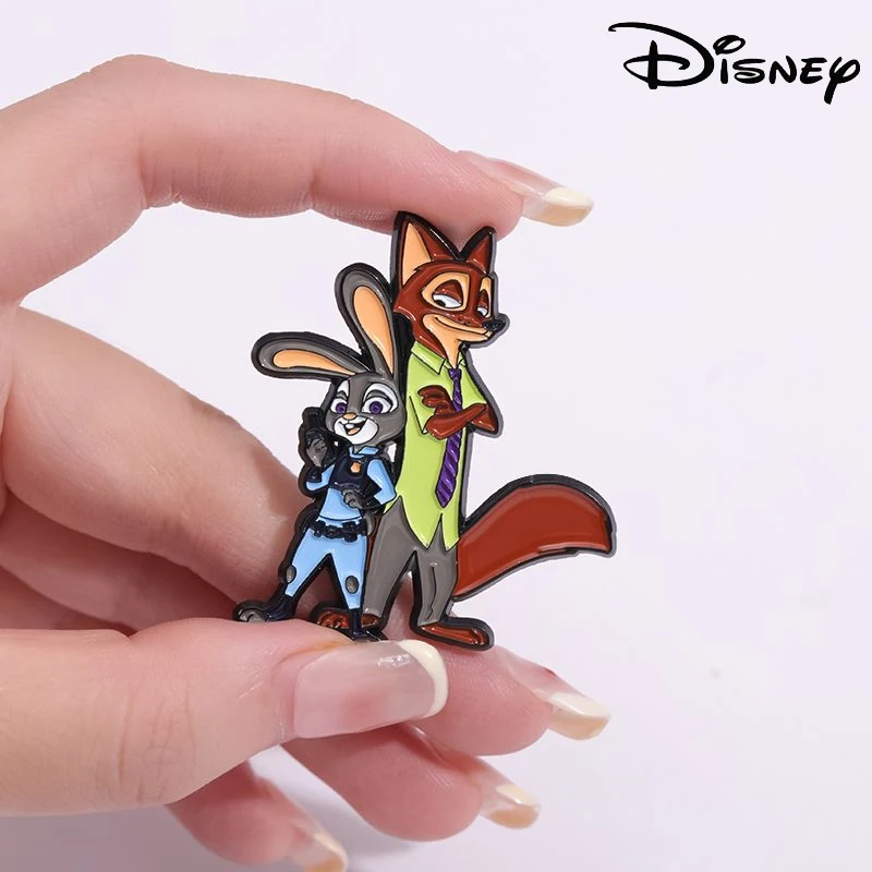 

Disney Zootopia креативная периферийная мультяшная милая брошь металлический значок Джуди Ник мужская и женская брошь значок другу маленькие подарки