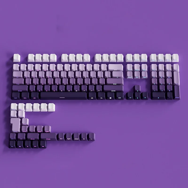 Gradient Keycaps 134 Keys OEM Profile PBT Double Shot Keycap For MX Switch Gaming Mechanical Keyboard Side Printed RGB Key Caps