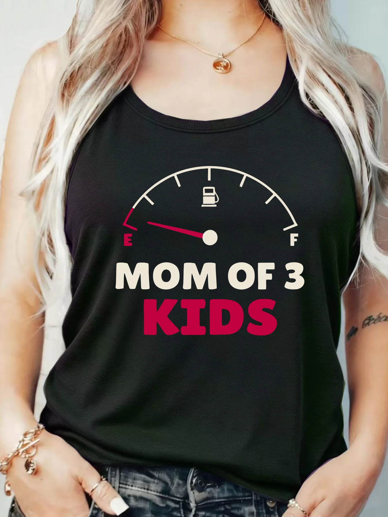

Loose Fit Printed Pocket T-Shirt for Women with Ribbed Collar round Neck 1-8XL plus Size Comfortable Casual Vest
