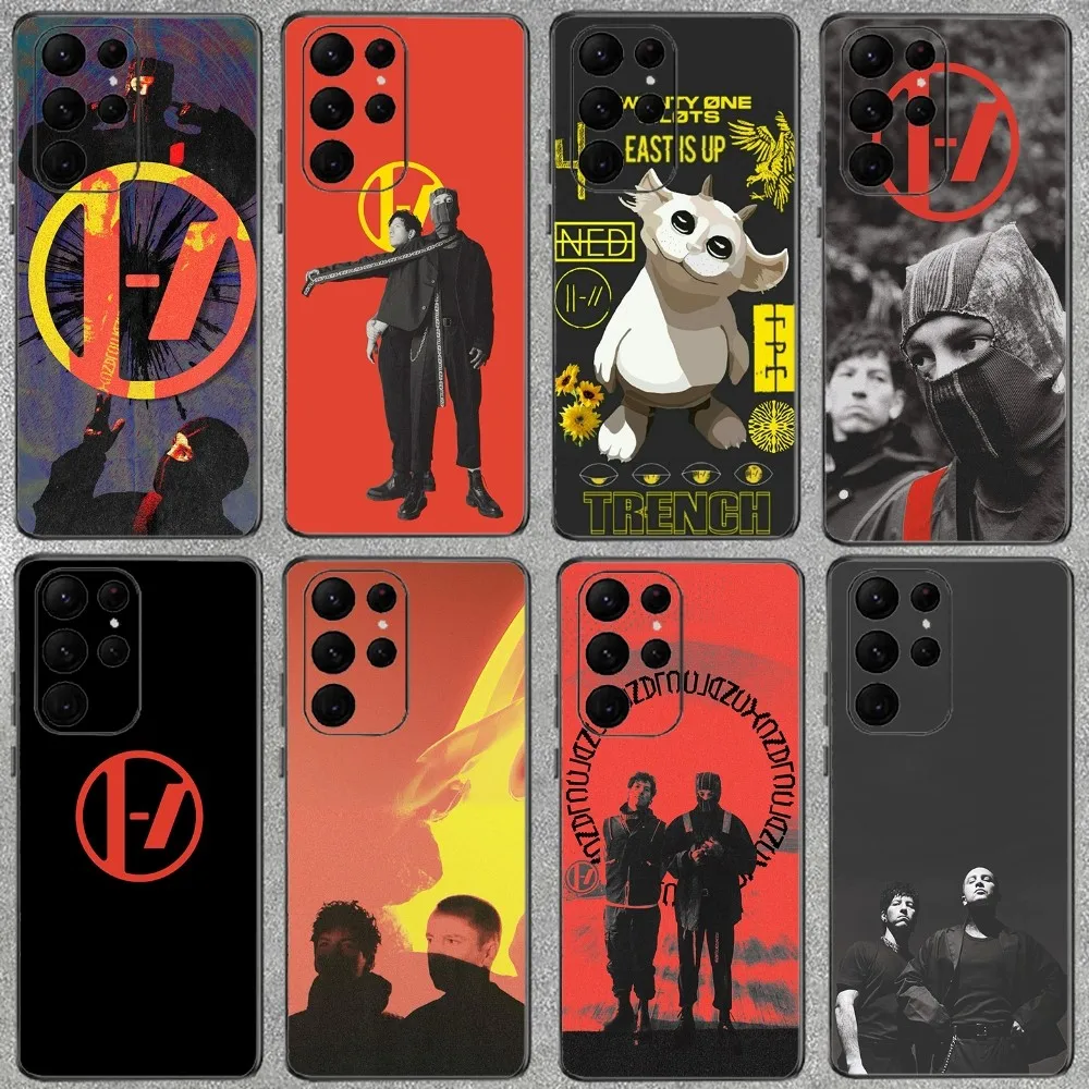 T-Twenty One Pilots Phone Case For Samsung Galaxy A52 A12 A51 S21 Edge S22ULTRA S23 S20LITE Plus Ultra Black Cover