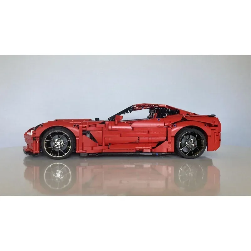 MOC-188766 Red New 1:8 Classic Sports Car Building Block Model 3295 Parts Children's Birthday Education Building Blocks Toy Gift