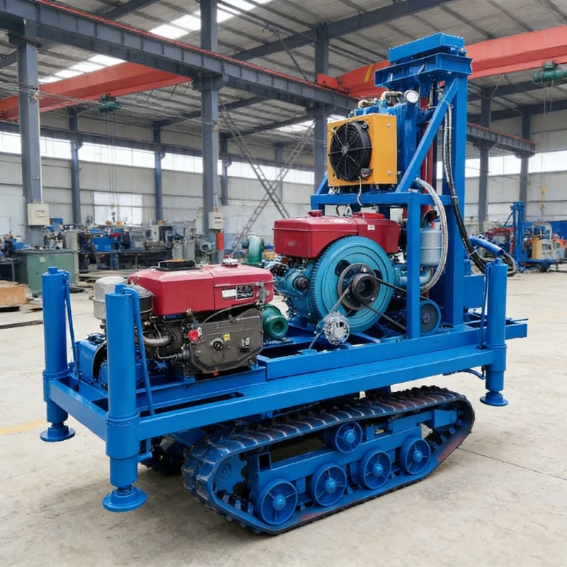 

Customized Lightweight Energy Saving 200m Depth Track Mounted Water Well Drilling Rig For Rural Household Farm Factory