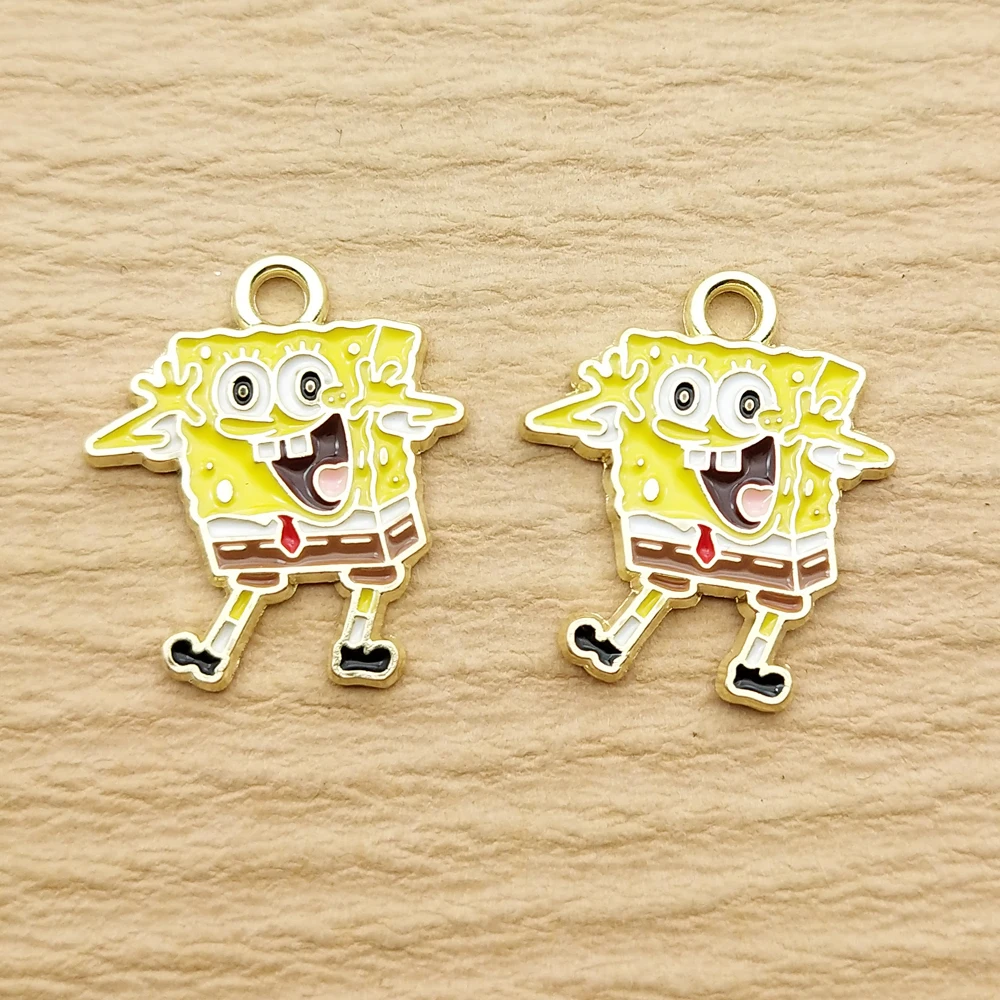 10pcs Cartoon Charm for Jewelry Making Necklace Bracelet Earring Pendant Diy Accessories Alloy Metal Gold Plated