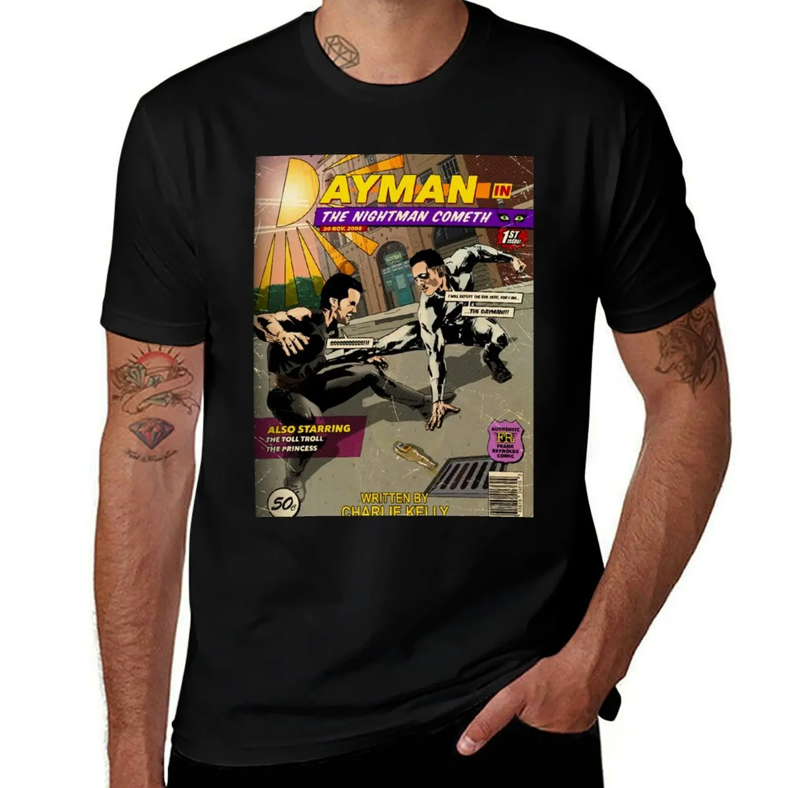 Dayman Comic T-Shirt Ultra Soft Breathable Tee Top T-Shirt