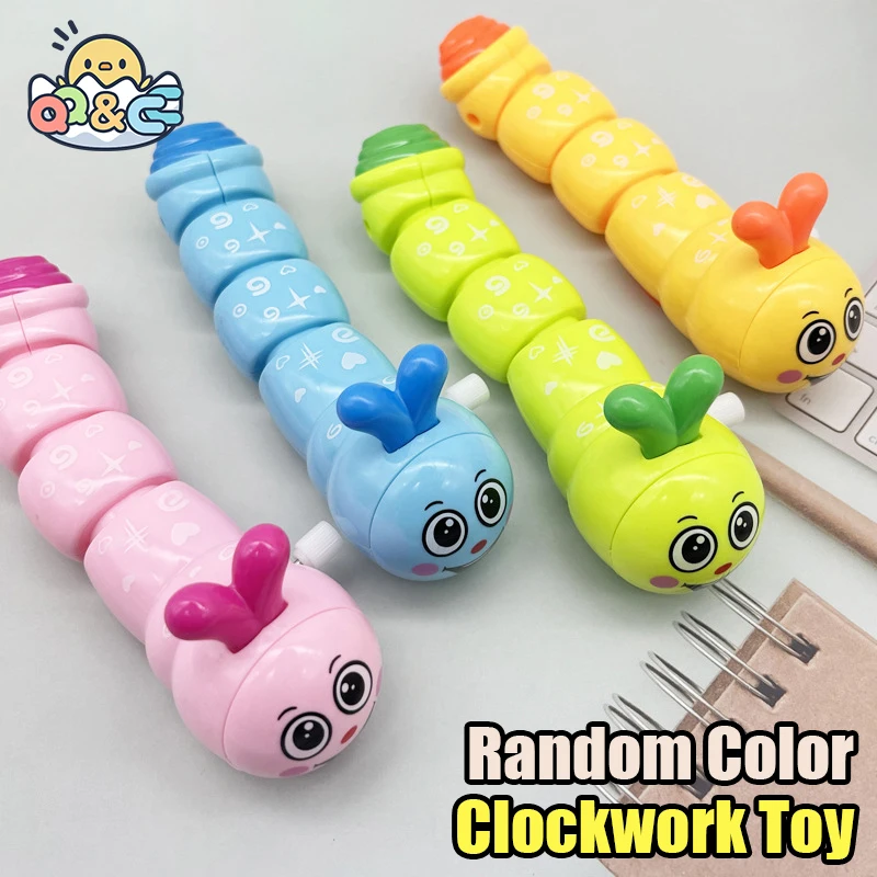 

1PC Random Color Cute Baby Toy Classic Clockwork Toy Rabbit Pig Hen Dog Fish Fun Gifts Jumping Cartoon Animal Wind Up Kids Toy