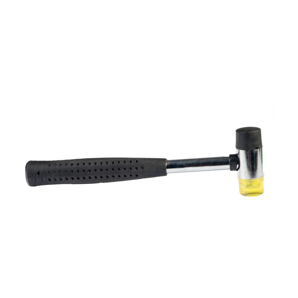 Martello Double Face Soft Touch impugnatura rivestita in plastica nera martello in gomma a doppia testa strumento portatile strumento fai da te per