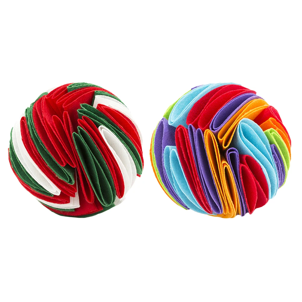 

2 Pcs Balls 15cm White Red Green Black Dog Sniff Training Puzzle Feeding Training Interactive Dog Toys
