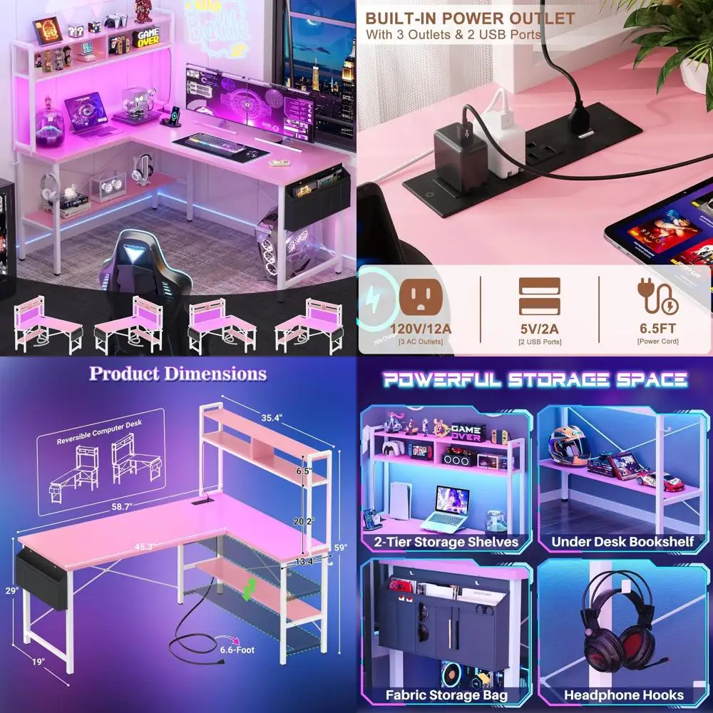 59 Led-Lit L-Shaped…