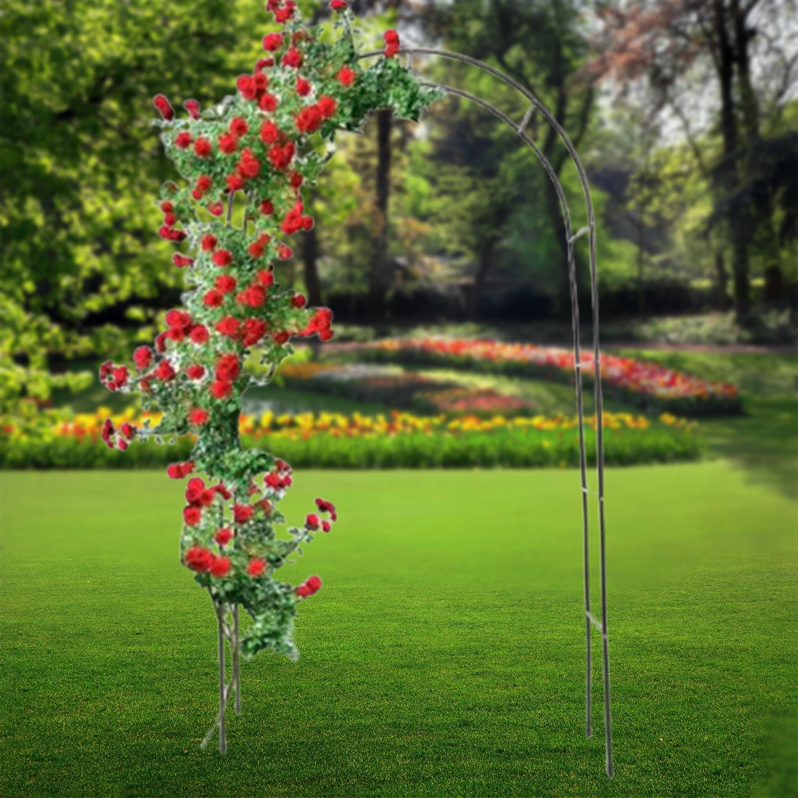 1Pcs Outdoor Garden Arch Heavy Duty DIY Metal Frame Garden Arch With Gothic Style for Wedding Arch Lawn Roses Vines Climbing