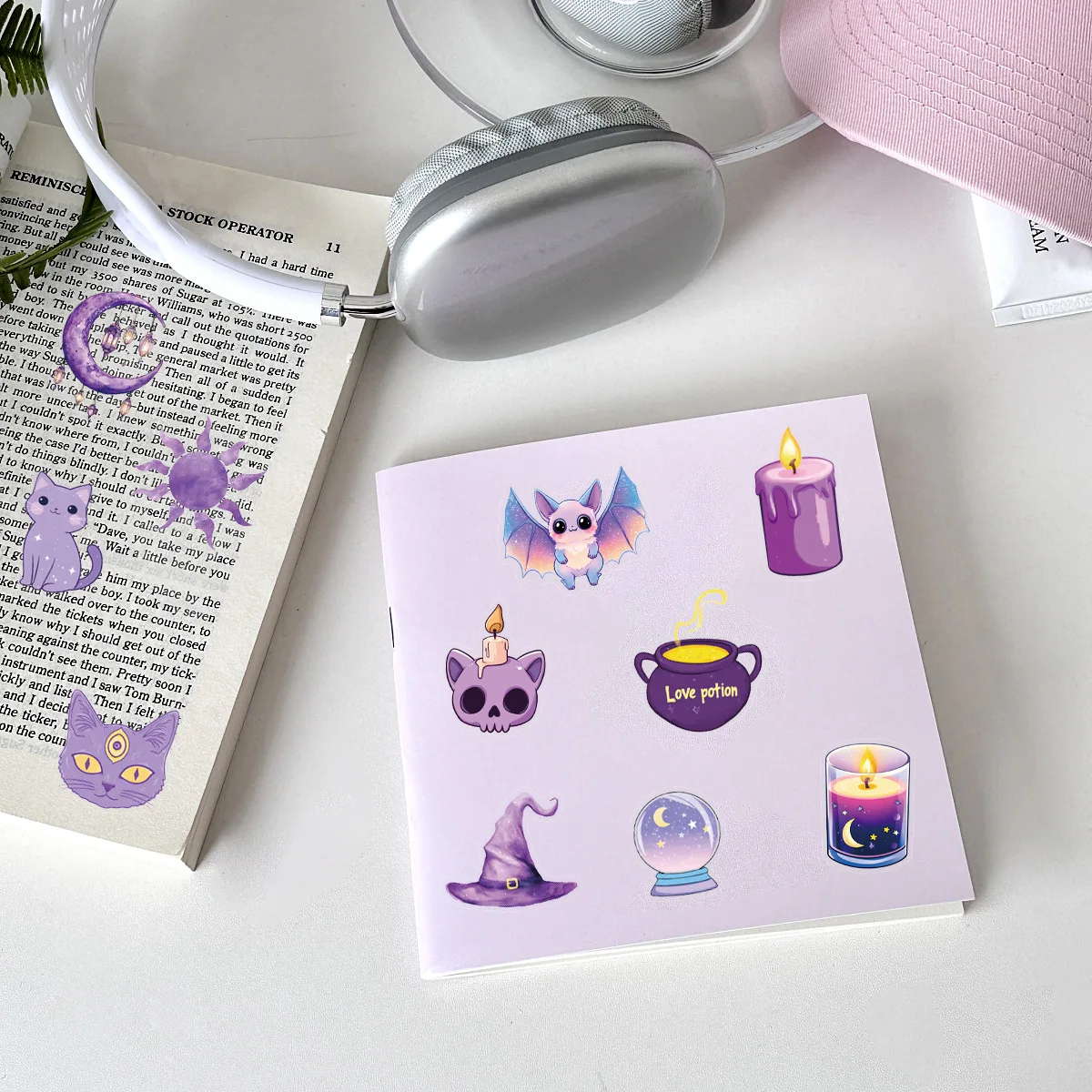 50/100 قطعة شفافة PET الليزر القوطية الساحرة ملصقات الهاتف اللوحي ملصقات الإبداعية دفتر القرطاسية الأطفال مكافأة ديكور #6