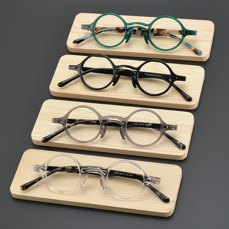 BETSION Korean Department Small Round Glasses Frames for Men Can Be Matched with Myopia and Hyperopia Prescription Eyewear Women