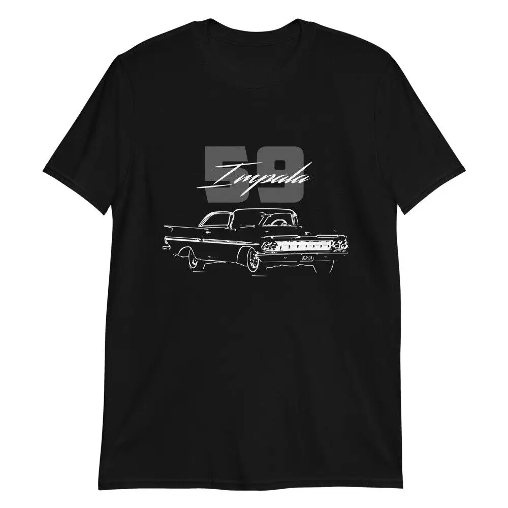 1959 Impala Antique Classic Vintage Car T-Shirt New 100% Cotton Short Sleeve O-Neck Casual Mens T-shirt Streetwear