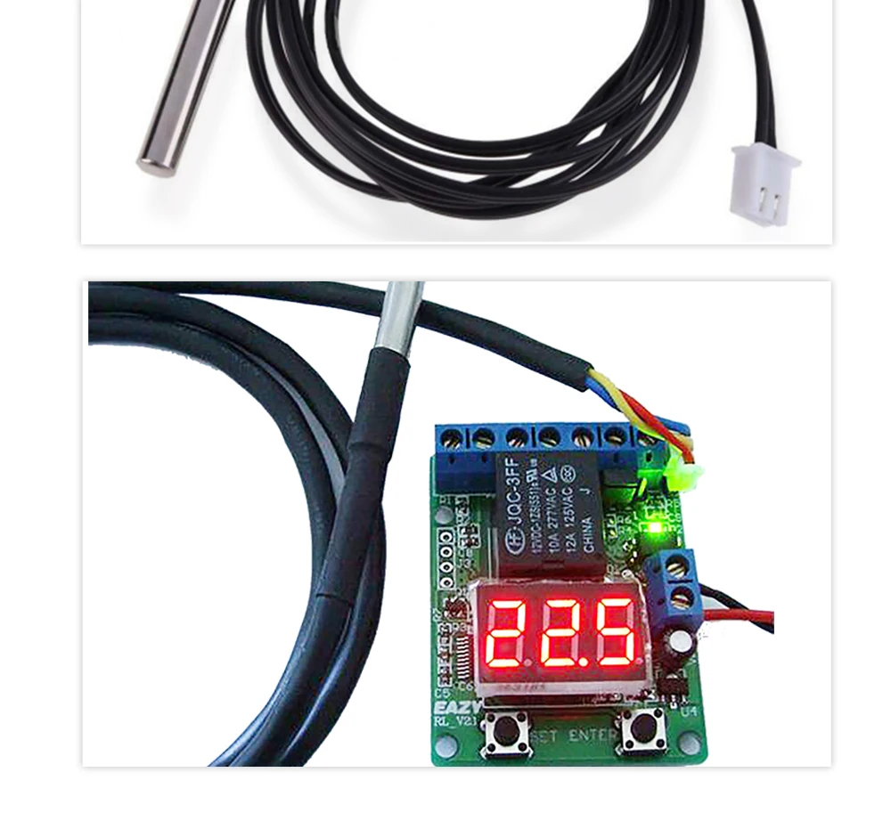DS18b20 Edelstahl Wasserdicht 1/2/3 m Gewinde Temperatur Sonde Temperatur Sensor 18B20 Kabel Für Arduino – Detail 8