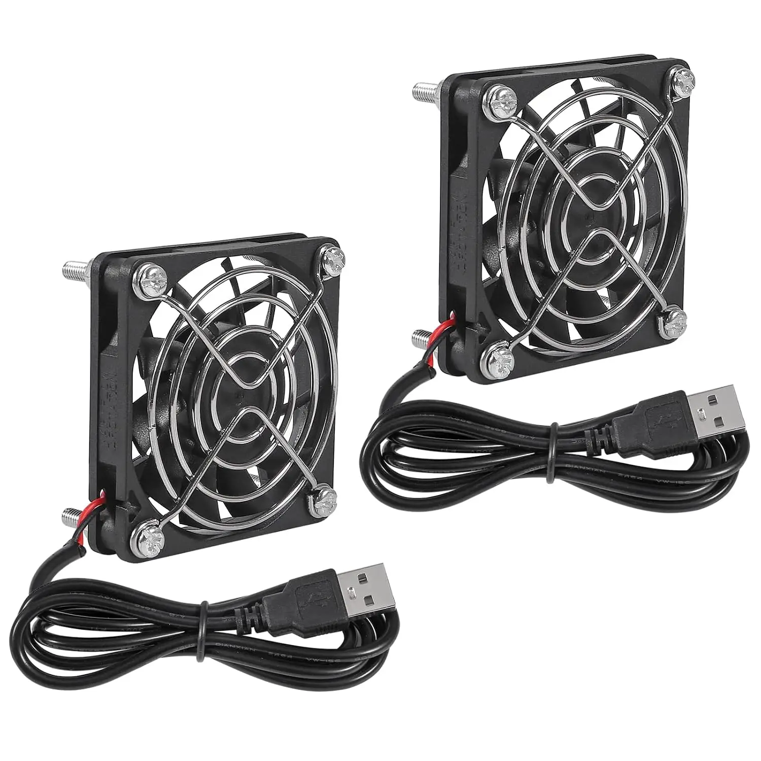 60mm USB Brushless Cooling Fan DC 5V Cooling Fan 6015 60x60x15mm Mini USB Computer PC Case Fan USB Connector with Grill