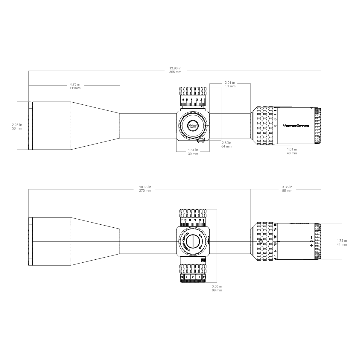 منظار البندقية Vector Optics Sentinel 5-25x50 FFP مع عدسة لانثانوم عالية الوضوح، وظيفة إيقاف صفر، للتصوير متوسط الطول المدى