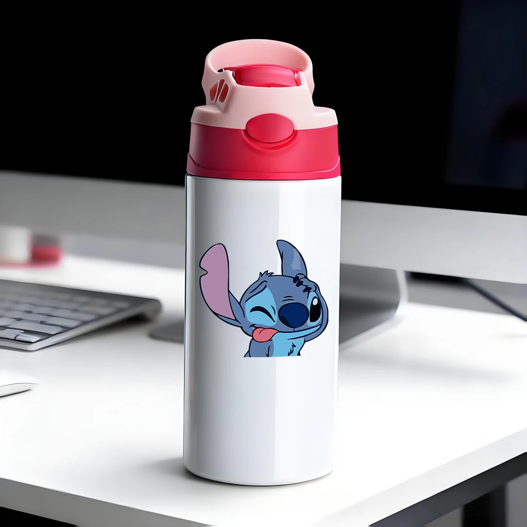 

Disney Mickey Mouse Insulated Straw Cup 304 Stainless Steel Children's Water Bottle New Year Gift with Stich Cartoon Design