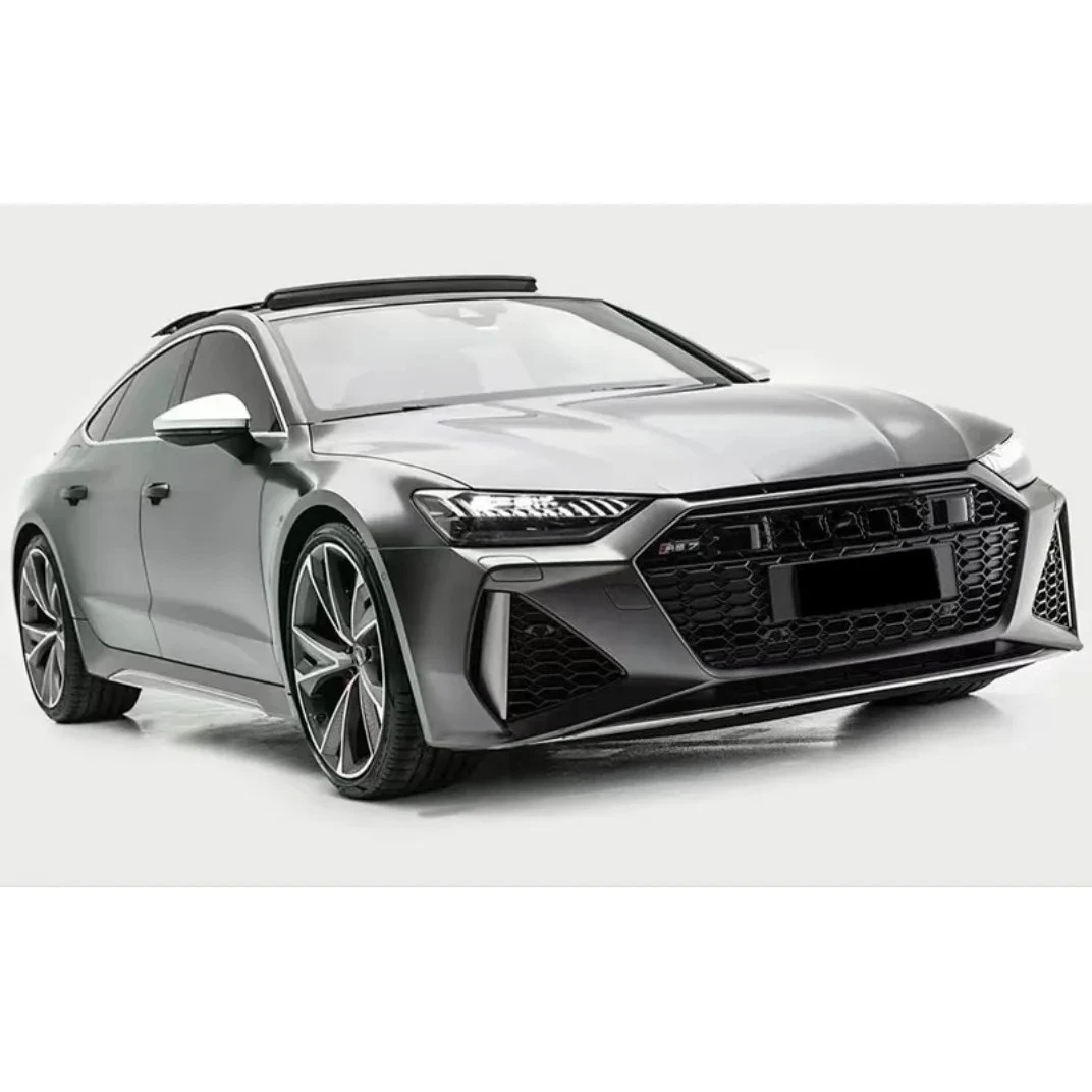 

PP plastic Car body kit car parts auto body system for AUDI A7 2019-2022 to RS7 rear bumper assembly with grille and front lip