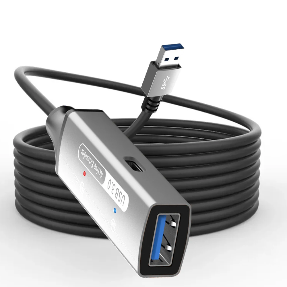 

5M/10M USB 3.0 Active Extension Cable with Booster Extender Cord Male to Female