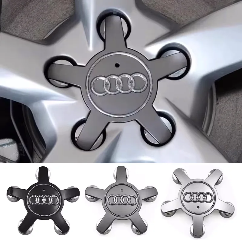 4pcs 135mm 4F0601165N Car Wheel Center Caps Rim Hub Cover Badge Logo For A3 A4 A5 A6 A7 A8 Q3 Q5 Q7 Emblem Auto Accessories