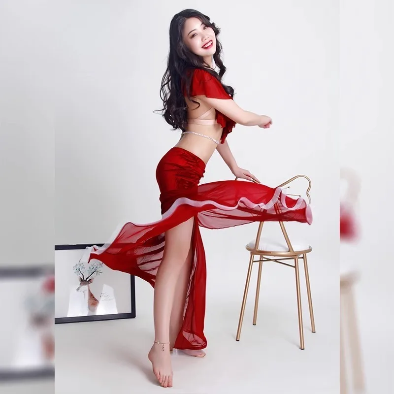 Maßgeschneiderte Bauchtanz-Kostüme 2025, neue orientalische Uhr, Performance-Übungskleidung, weibliche Anfänger, sexy Erwachsene