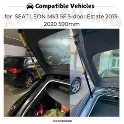 Auto Pop-Up Trunk Struts for SEAT LEON Mk3 5F 5-door Estate 2013-2020 590mm Automatic Opening Gas Lift Supports with Springs