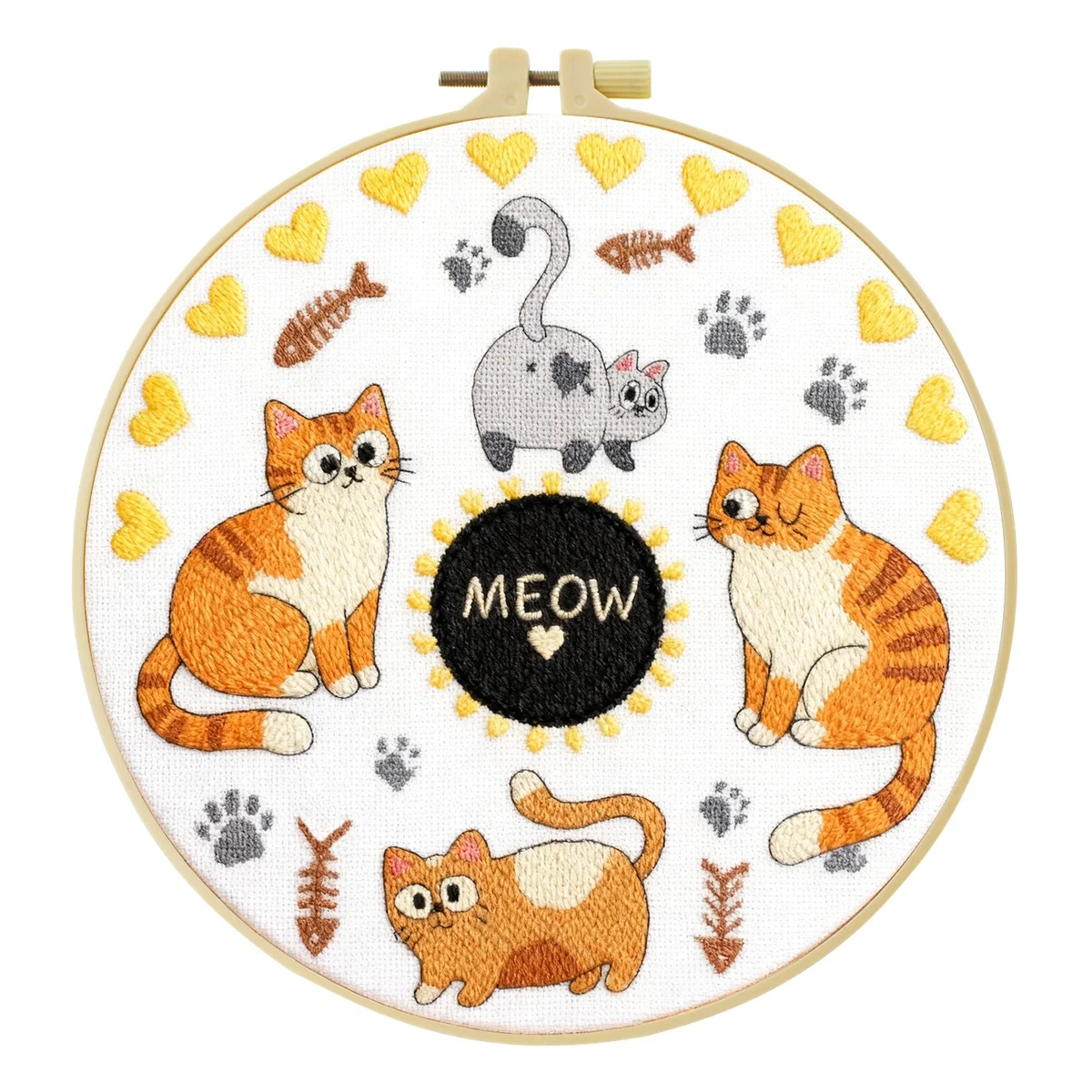 Neues DIY Tier-Stickerei-Set für Anfänger, Heim-Nähhandarbeits-Kit, Stickerei-Set, Geschenk-Muster, Handgemachte Dekoration – Detail 10