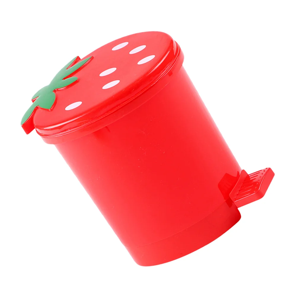 Desktop Trash Can Bin Small Garbage with Lid Press-Type Dormitory Rubbish Adorable Storage Pink Bins