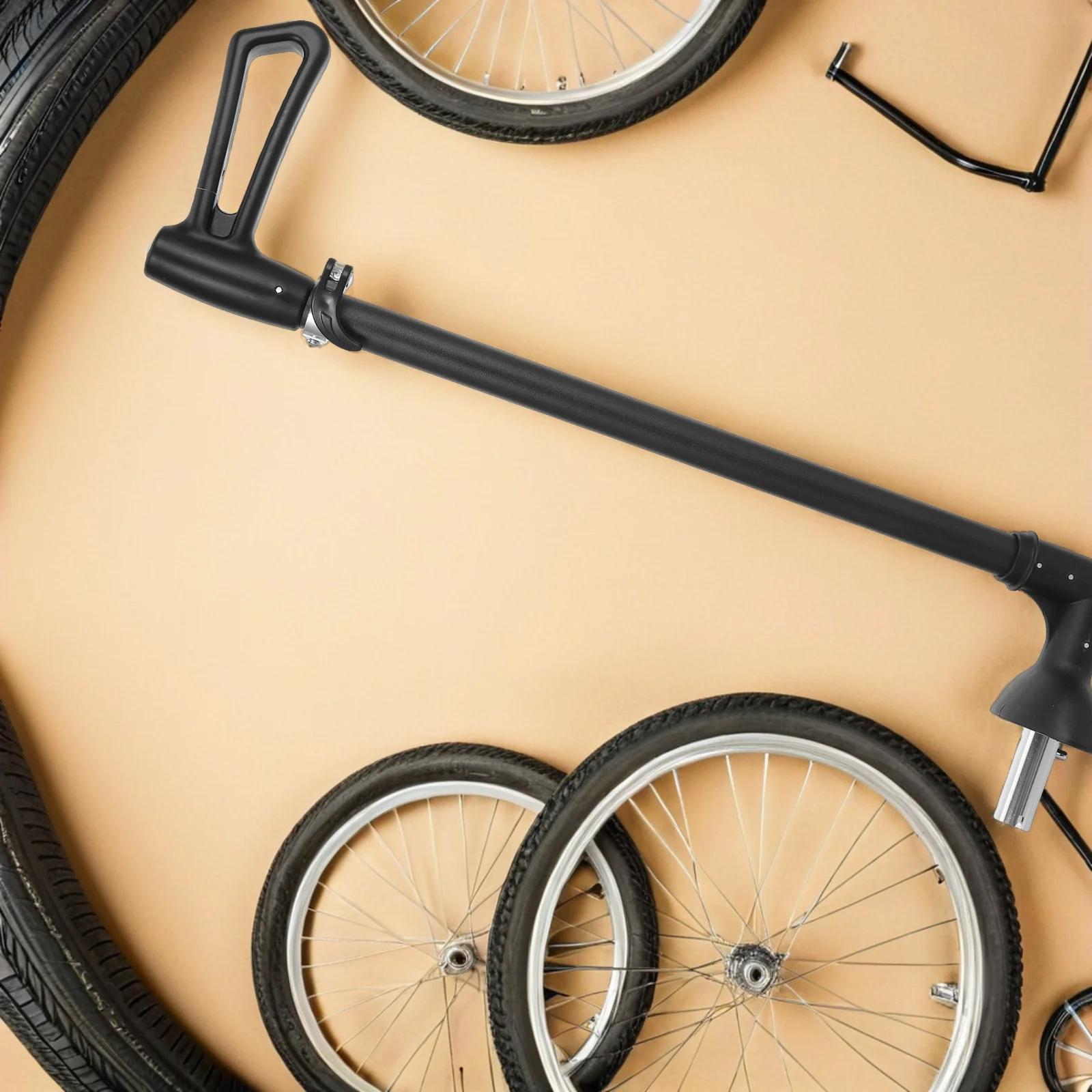 

Universal Stroller Pusher Handle for Folding Scooters and Wagons Heavy Duty Aluminum Alloy Foldable Design Quick Height