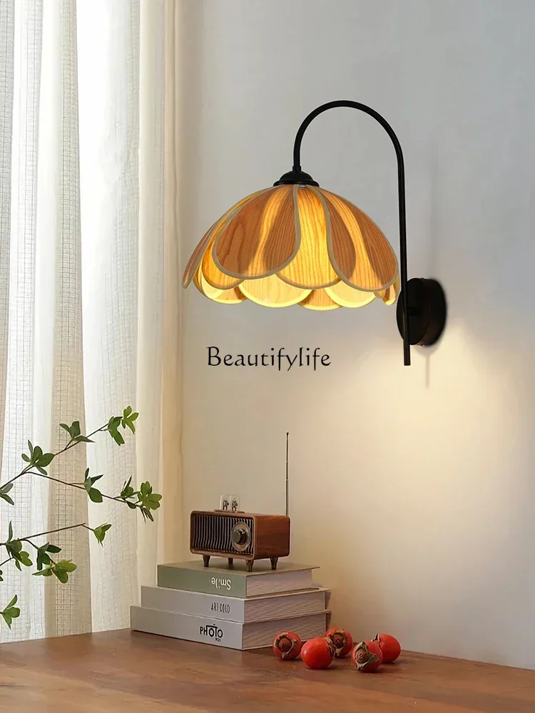 

z.French cream wind wall luminous object living room hotel bedroom bedside aisle stairs