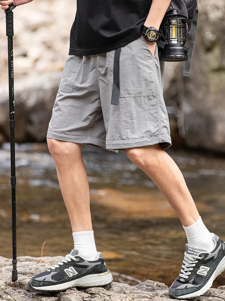 

Removable Ice Silk Men's Summer Thin Spor Casual Long Pants Outdoor Waterproof Qui Dry Workwear Straight Leg Trousers