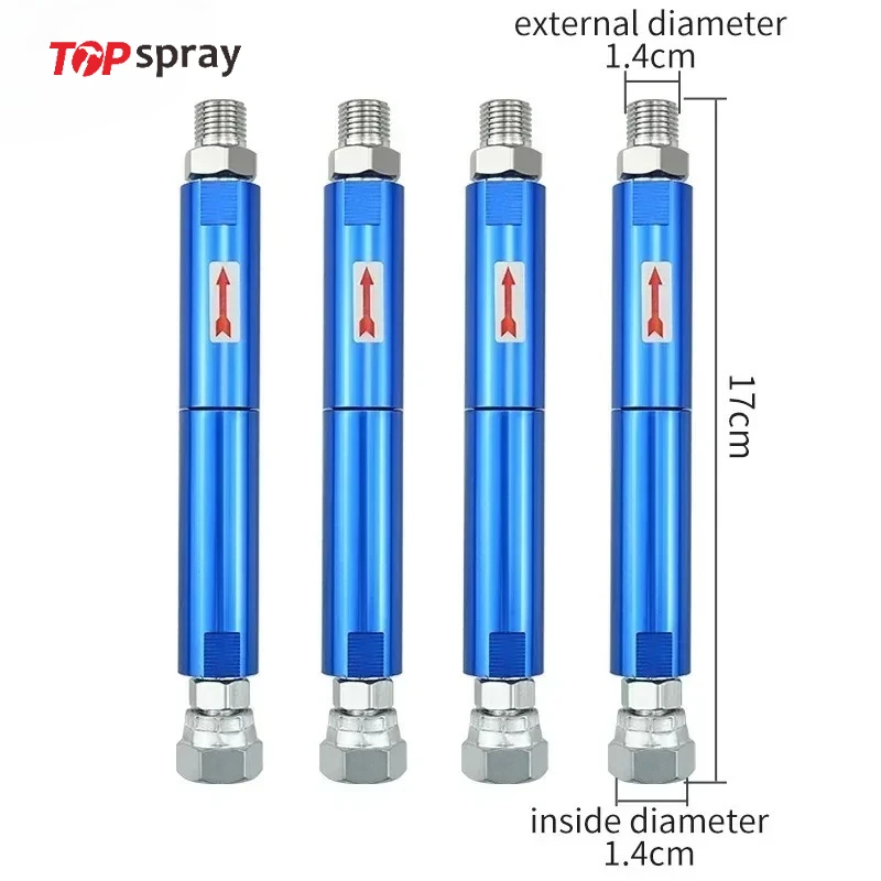Blue Airless Spray Machine Filter With Two Connector Joint Adapters Airless Paint Spray Gun Accessories