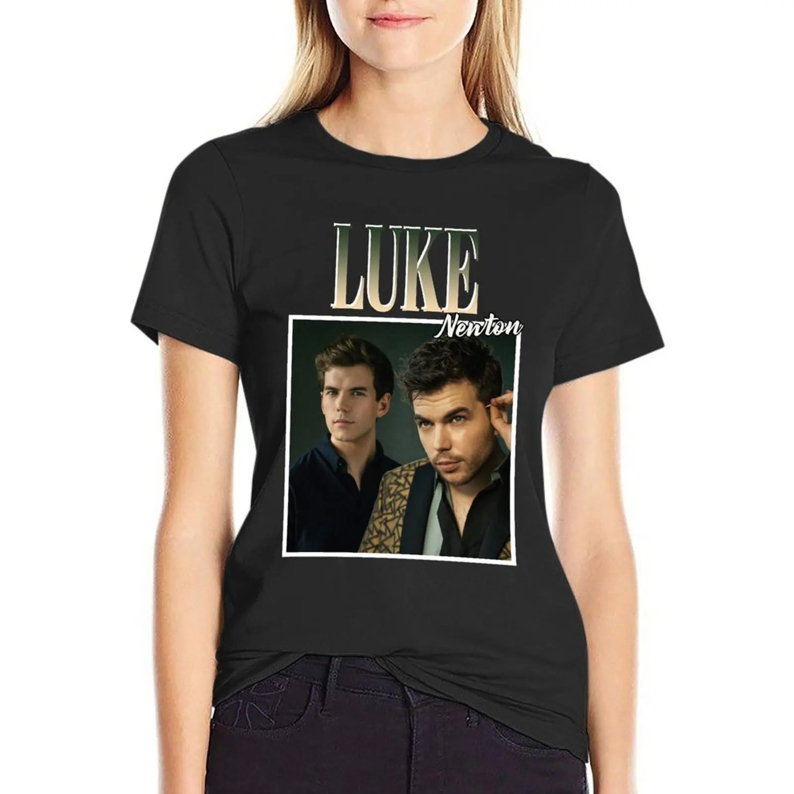 Luke Newton Graphic T-shirt pour femme, cadeau d'anniversaire, médicaments mignons, vêtements amusants pour les fans