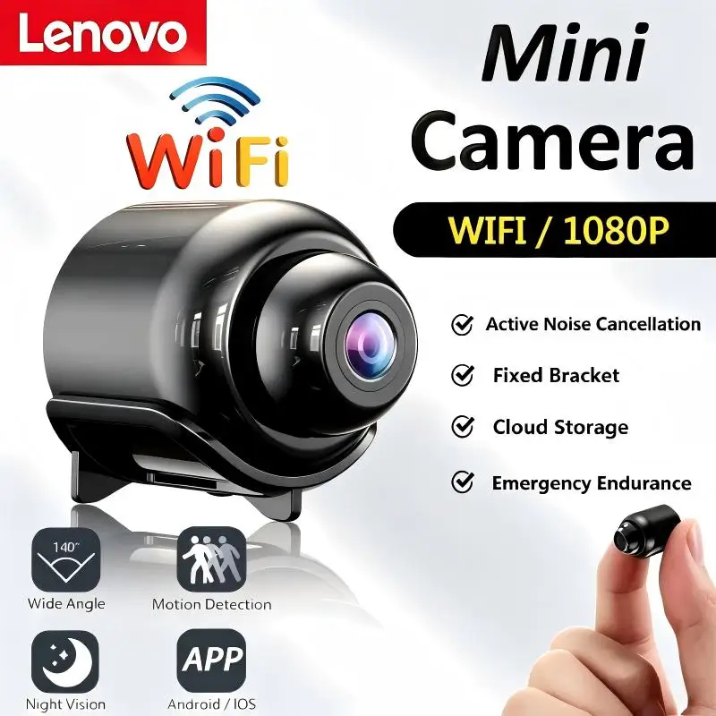 Lenovo X5 Night Vision 8K 1080P HD Camera Smart Wireless Surveillance Camera Night Vision Motion Detect Camcorder High Quality