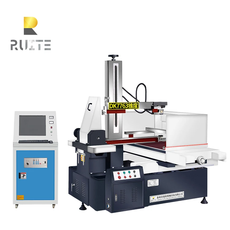 High Speed Edm Wire Cut Machine DK7763 With Vertical Cabinet Control Ceramic Wire Cutting Numerical Control Cutting