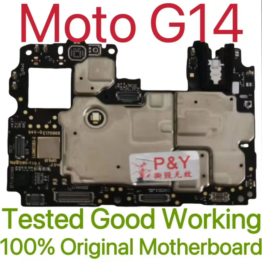 Global Version Original Unlocked Motherboard for Moto G14 Tested Circuit Plate Main Logic Board for Moto G14