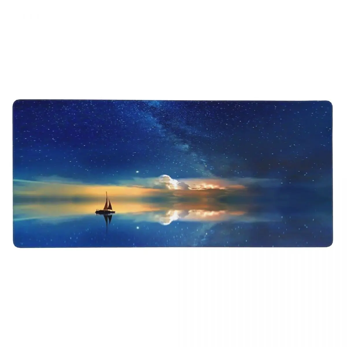 Night In The Sea Large Mouse Pad Computer Keyboard Mouse Mat Gaming PC Laptop Desk Mat Office Accessories Table Mats