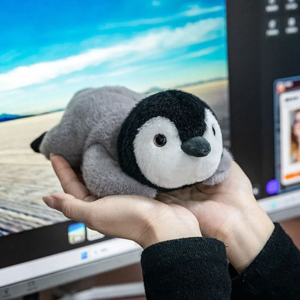 Mochila decoração bonito pinguim chaveiro de pelúcia dos desenhos animados pinguim de pelúcia pingente animal simulação pinguim travesseiro macio unisex